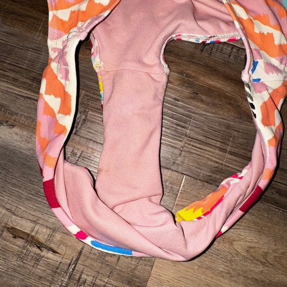 Billabong Pink Tribal Print High Neck Cut Out Detail Bikini Set Size Small Large - Picture 4 of 5